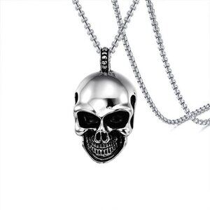 ❤️Ghost head Skull pendant Necklace for women/men, N90201P165